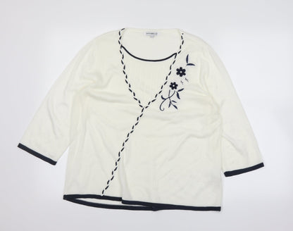 Womens UK Size L Annabelle White Basic T-Shirt