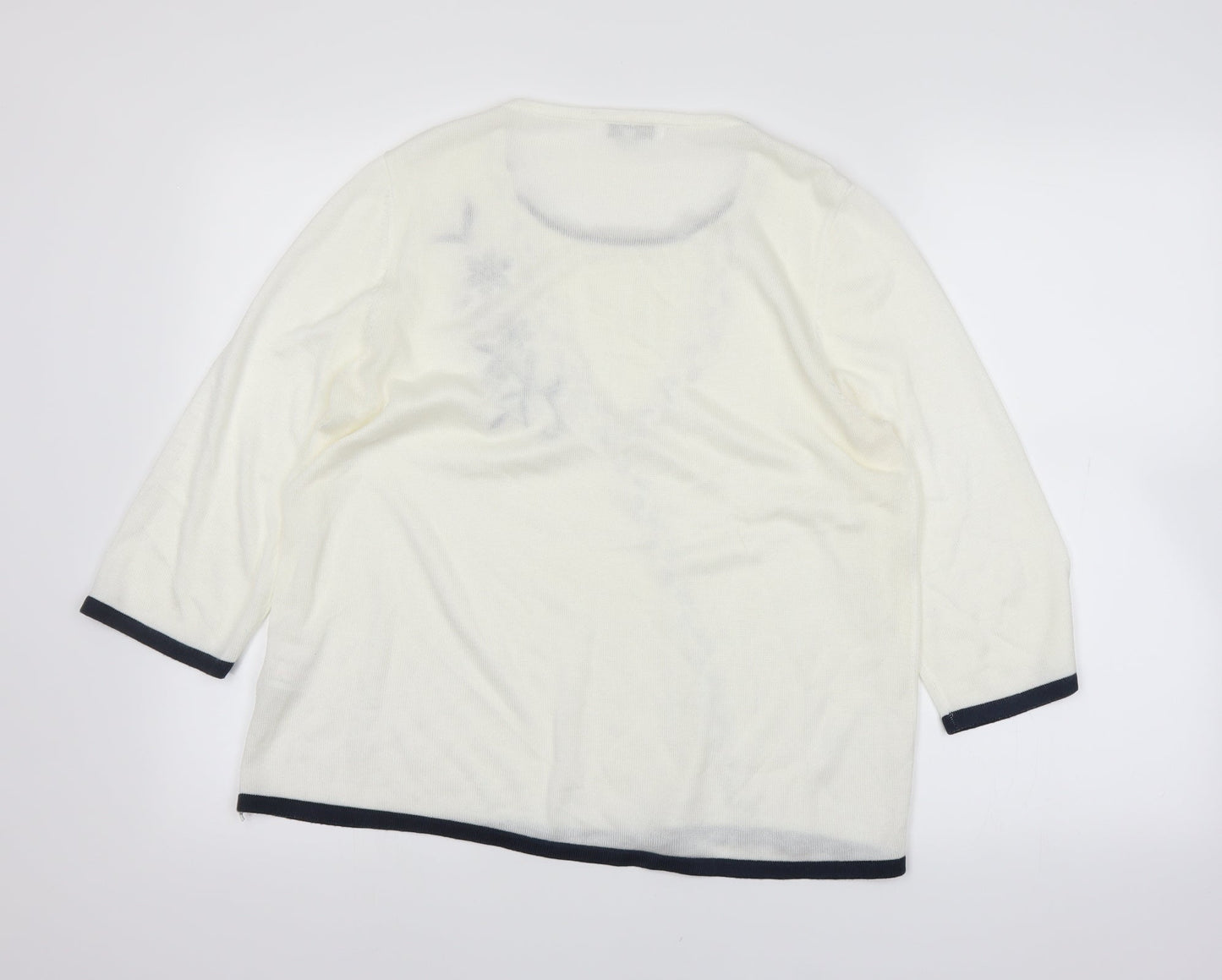 Womens UK Size L Annabelle White Basic T-Shirt