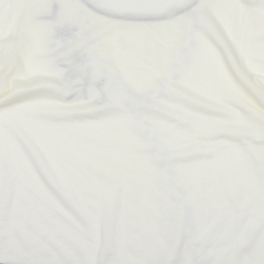 Womens UK Size L Annabelle White Basic T-Shirt