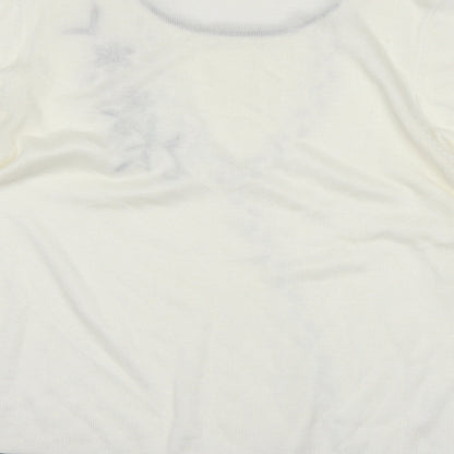 Womens UK Size L Annabelle White Basic T-Shirt