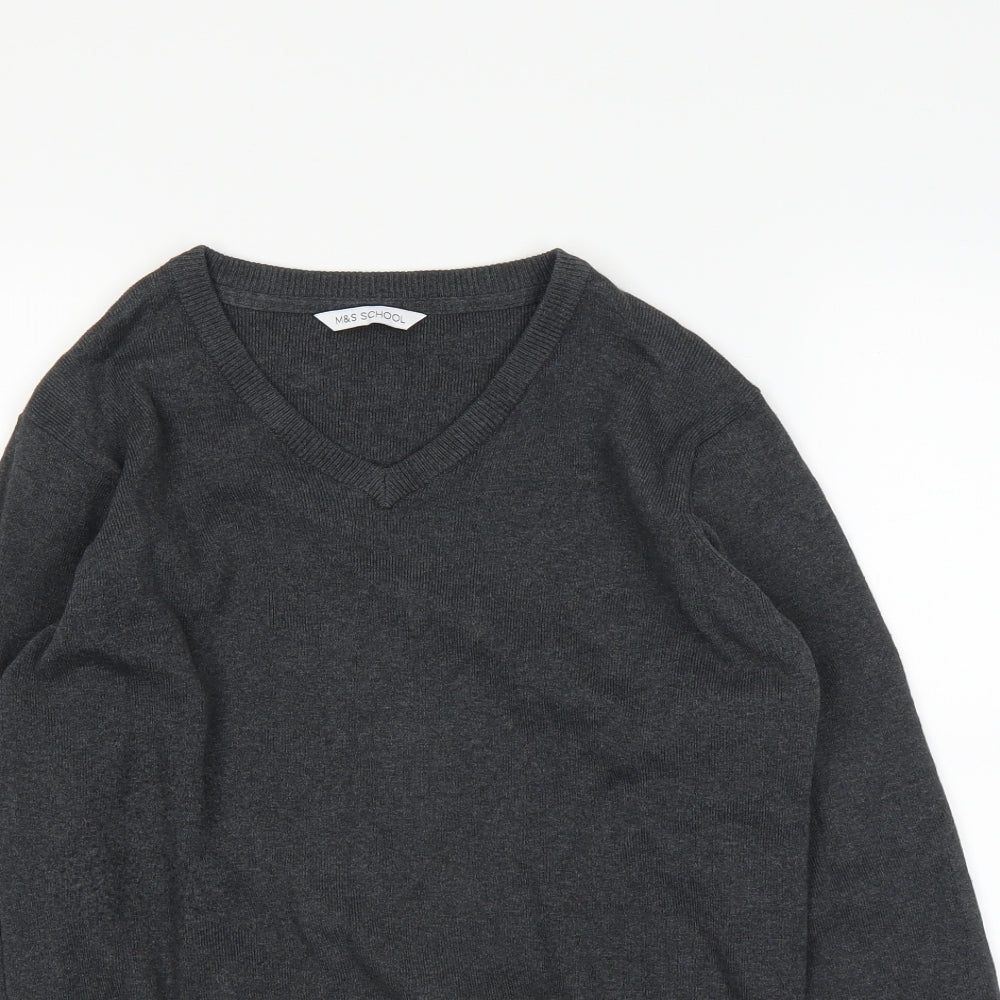 Marks and Spencer Girls Grey   Pullover Jumper Size 12-13 Years