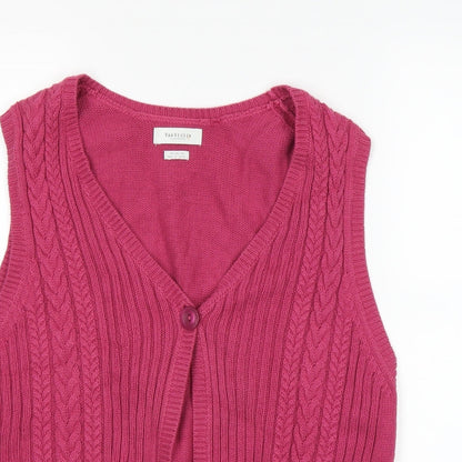 VanHeusen Womens Pink   Cardigan Jumper Size M