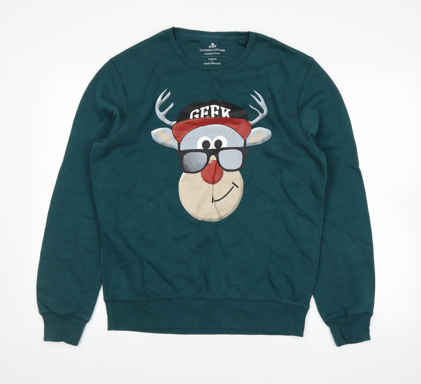 Easy Mens Green   Pullover Jumper Size M