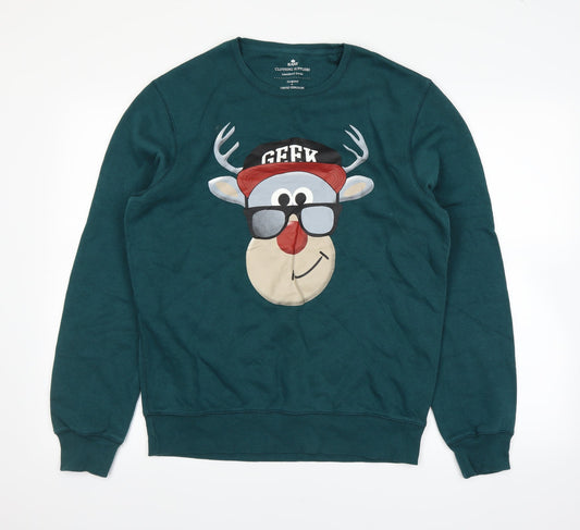 Easy Mens Green   Pullover Jumper Size M