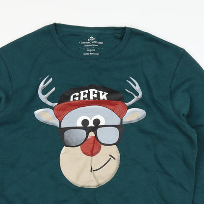 Easy Mens Green   Pullover Jumper Size M