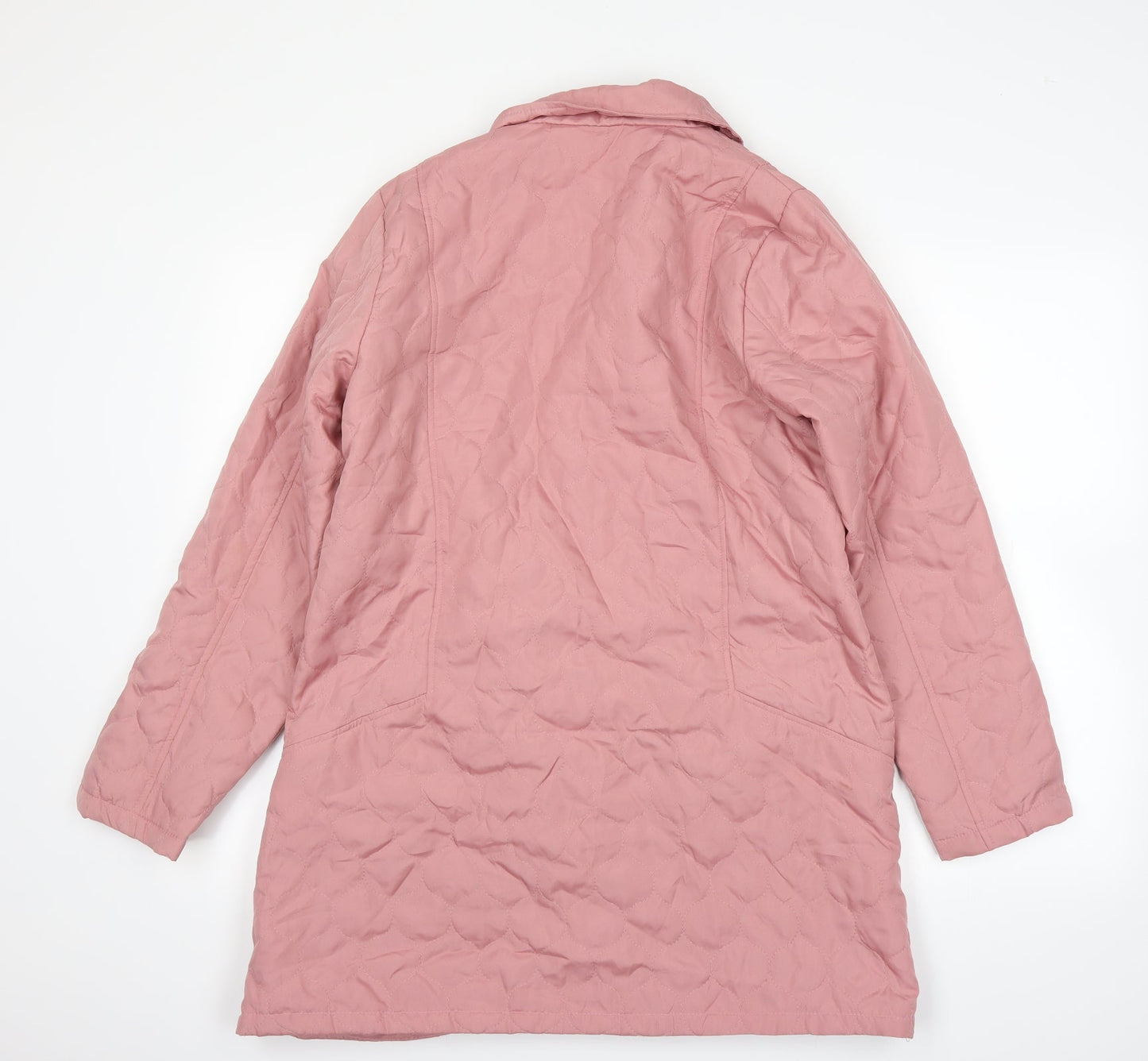 Womens UK Size 14 being casual Pink Overcoat