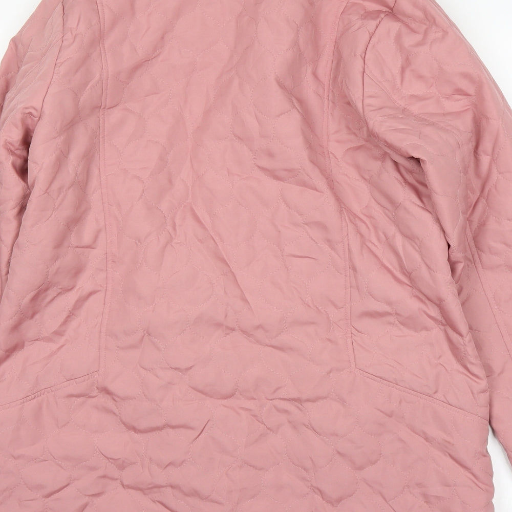 Womens UK Size 14 being casual Pink Overcoat