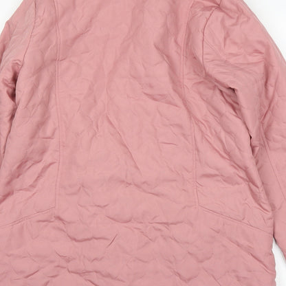 Womens UK Size 14 being casual Pink Overcoat