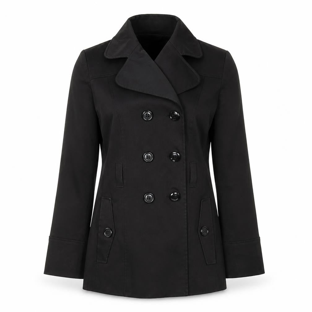 Debenhams Womens Black   Overcoat Coat Size 10
