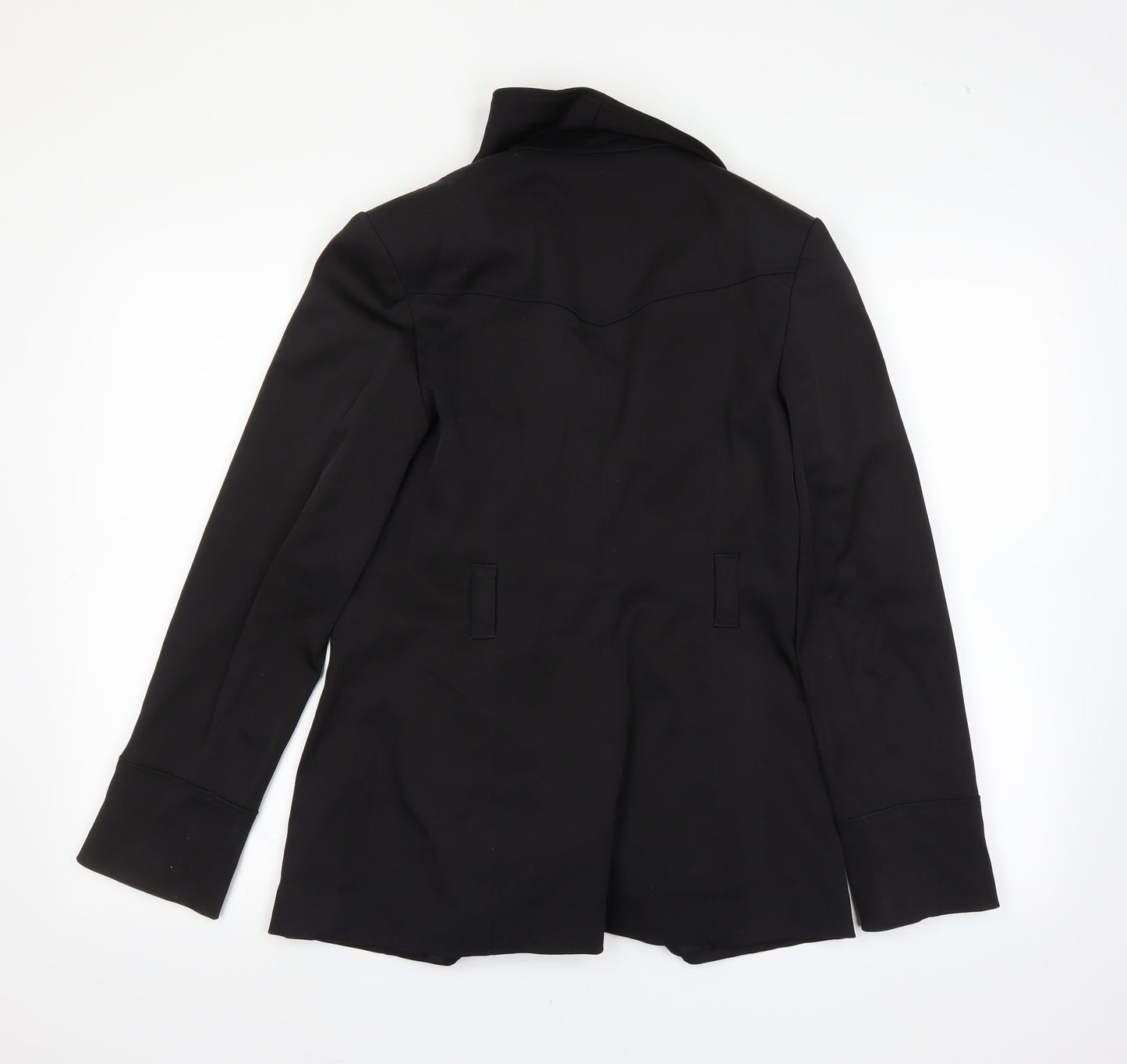Womens UK Size 10 DEBINHAMS Black Overcoat