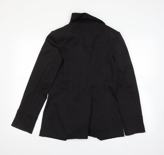 Womens UK Size 10 DEBINHAMS Black Overcoat