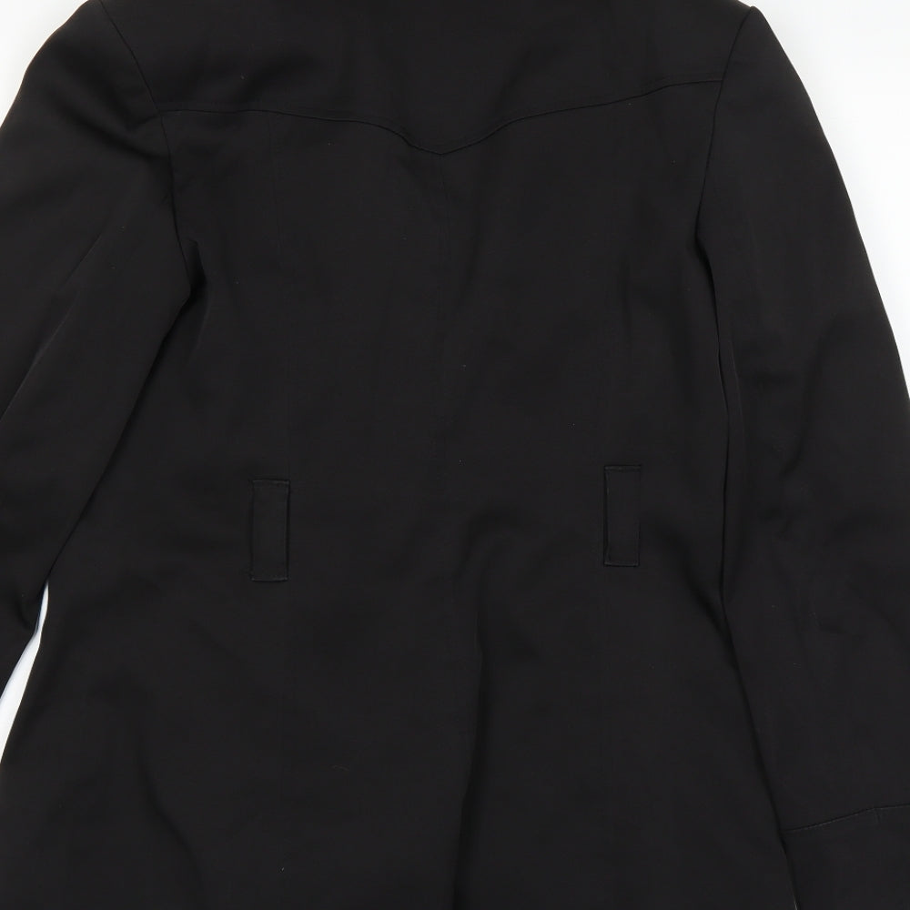 Womens UK Size 10 DEBINHAMS Black Overcoat