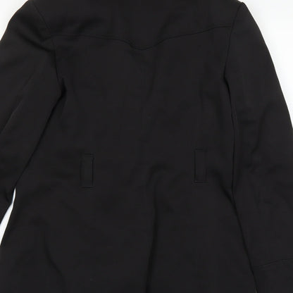 Womens UK Size 10 DEBINHAMS Black Overcoat