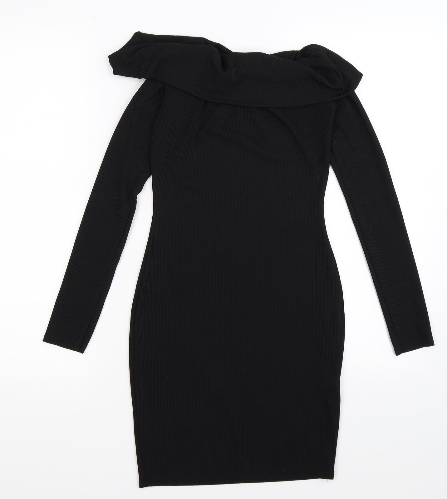 Boohoo Womens Black Striped  Bodycon  Size 8