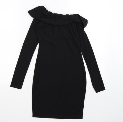 Boohoo Womens Black Striped  Bodycon  Size 8