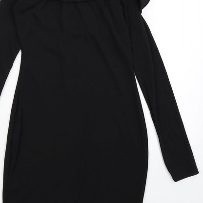 Boohoo Womens Black Striped  Bodycon  Size 8