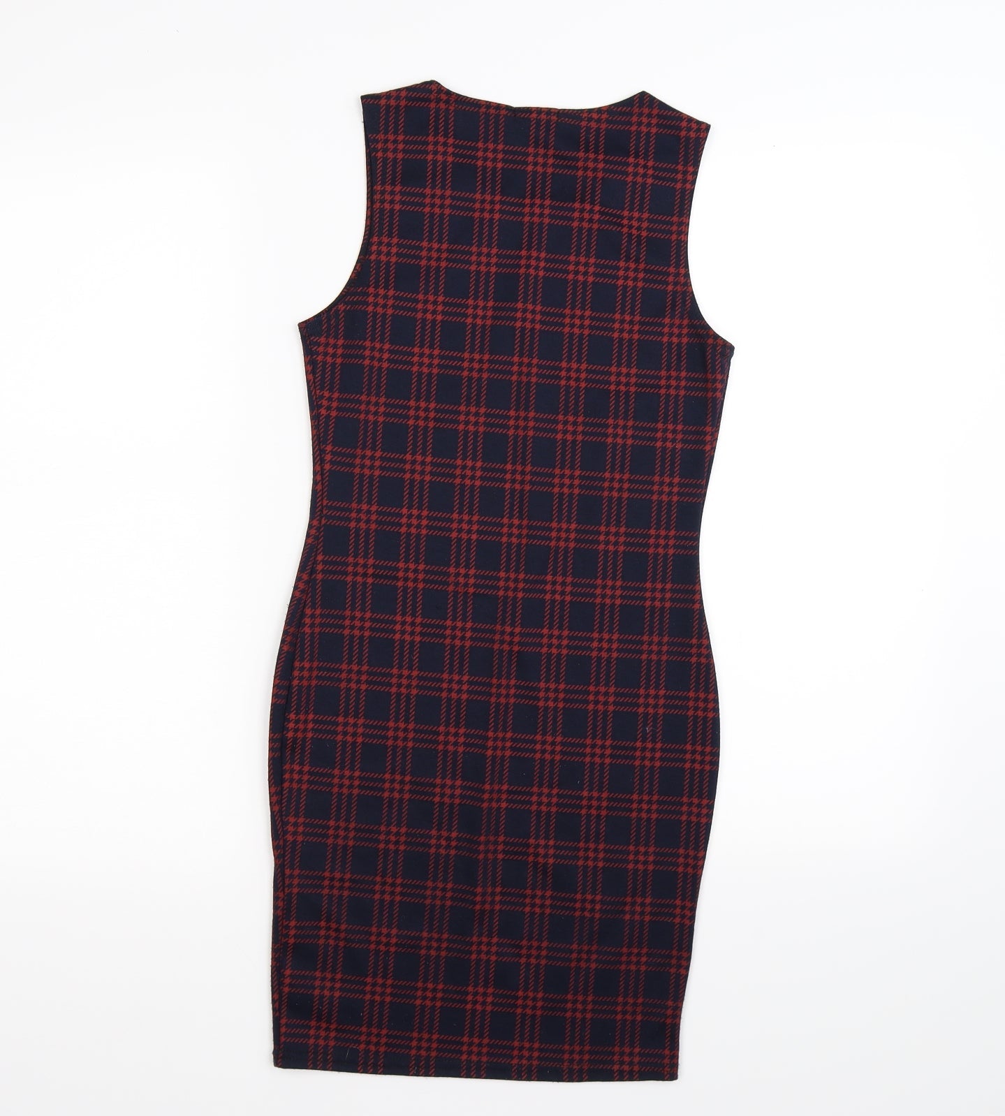 Boohoo Womens Blue Check  Bodycon  Size 4