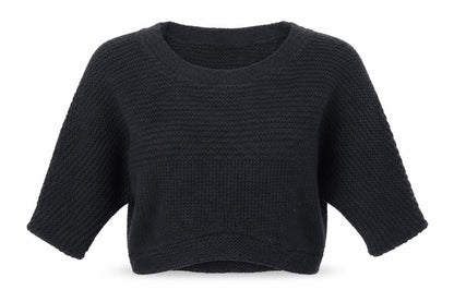 Topshop Womens Blue  Knit Pullover Jumper Size 6  - cropped