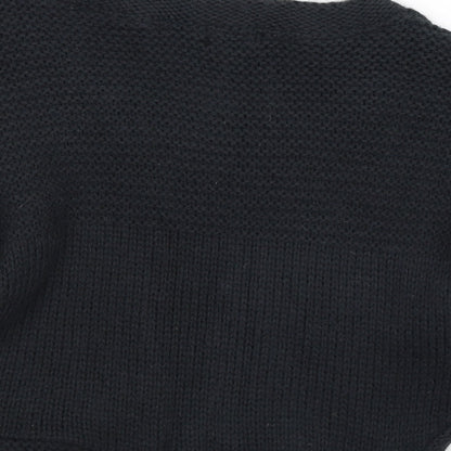 Topshop Womens Blue  Knit Pullover Jumper Size 6  - cropped