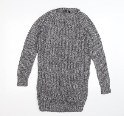 Boohoo Womens Grey  Knit Pullover Jumper Size S