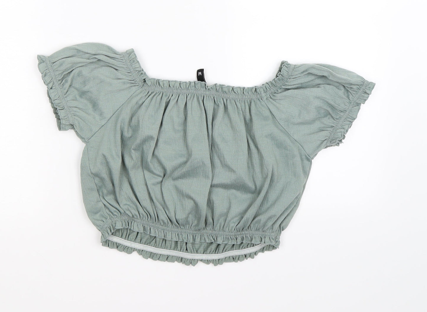 Womens UK Size M Divided Green Cropped T-Shirt