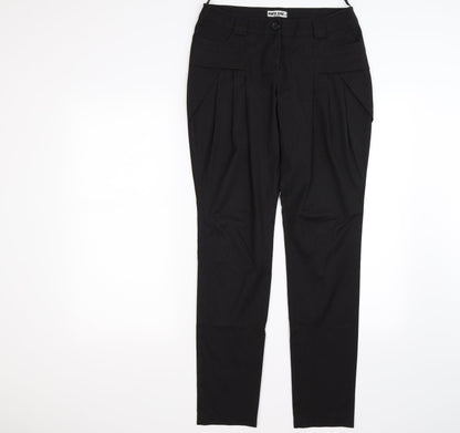 mare sole Womens Black Striped  Trousers  Size 10 L31 in