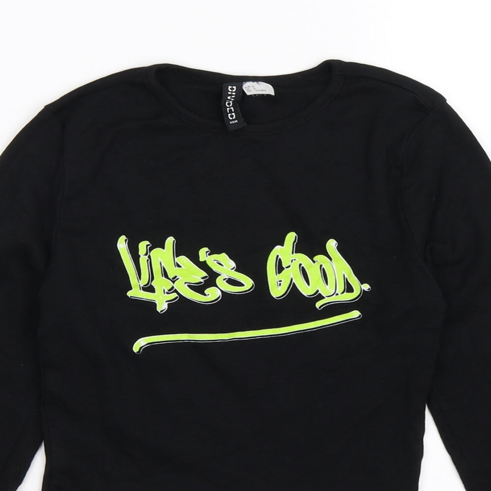 Divided Womens Black   Basic T-Shirt Size S  - life's good