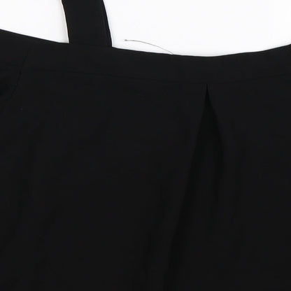 Topshop Womens Black   Basic T-Shirt Size 16  - cold shoudler