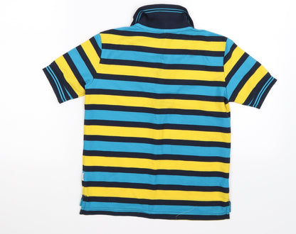 Lonsdale Boys Blue Striped  Basic Polo Size 7-8 Years