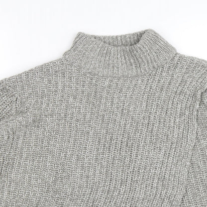 ove knitwear Womens Grey  Knit Wrap Jumper Size 16
