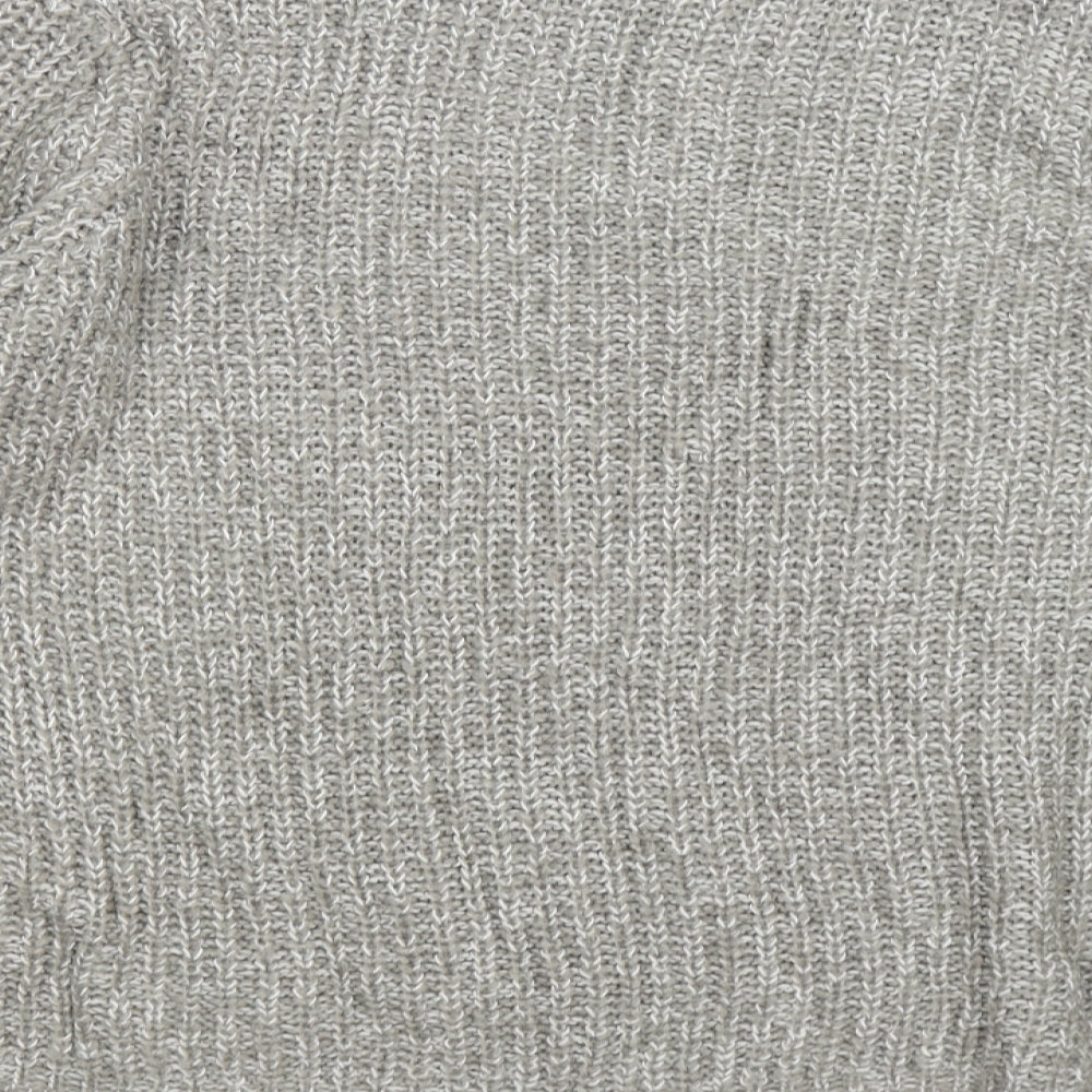 ove knitwear Womens Grey  Knit Wrap Jumper Size 16