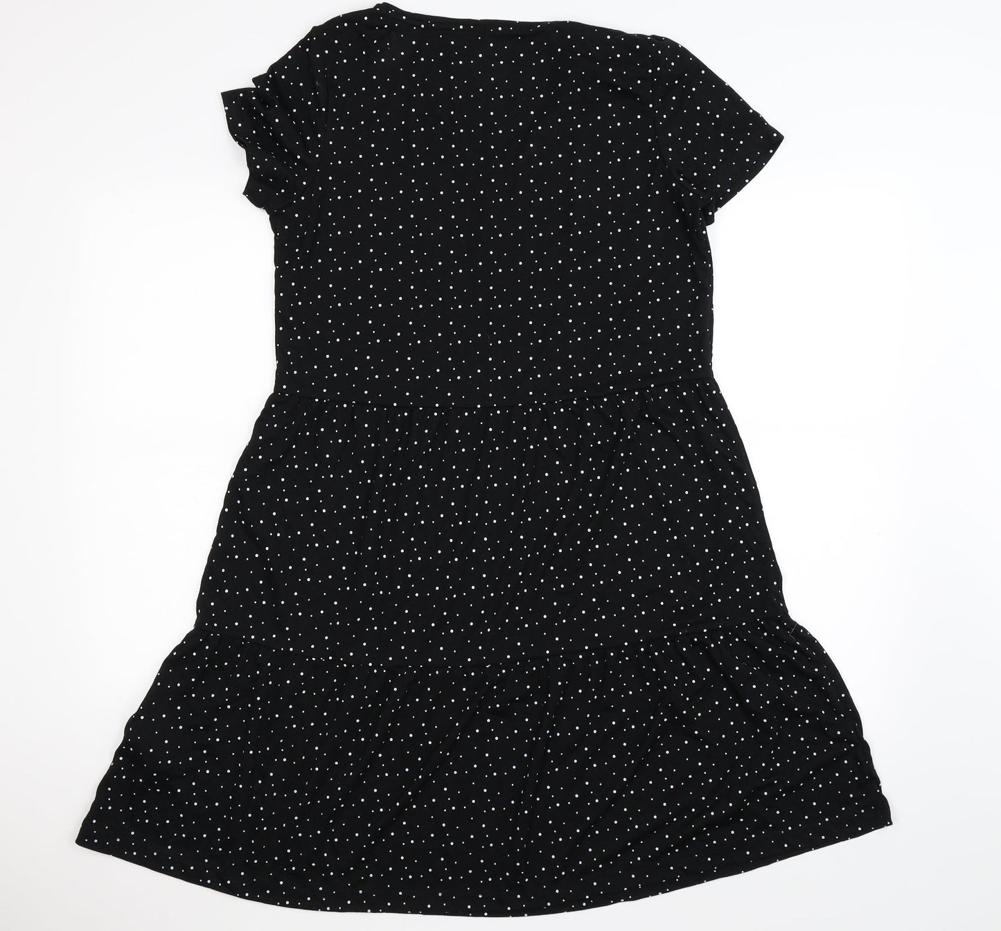 ESMARA Womens Black Polka Dot  Fit & Flare  Size S