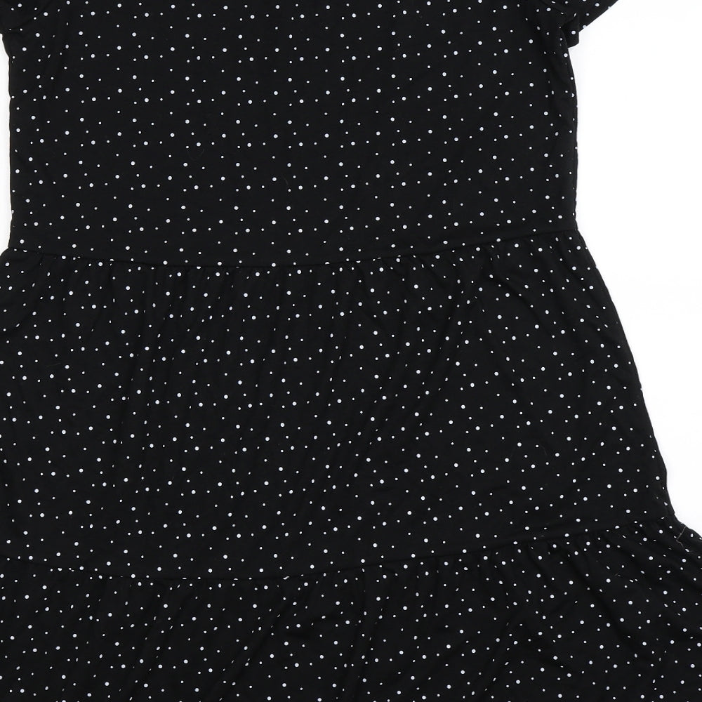 ESMARA Womens Black Polka Dot  Fit & Flare  Size S