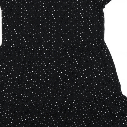ESMARA Womens Black Polka Dot  Fit & Flare  Size S