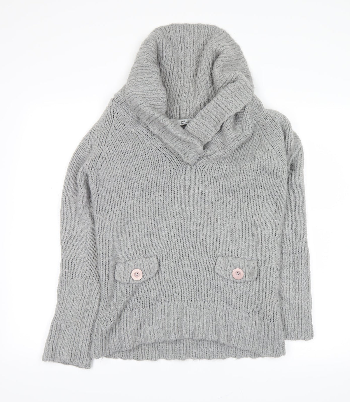 style collection Womens Grey   Pullover Jumper Size M