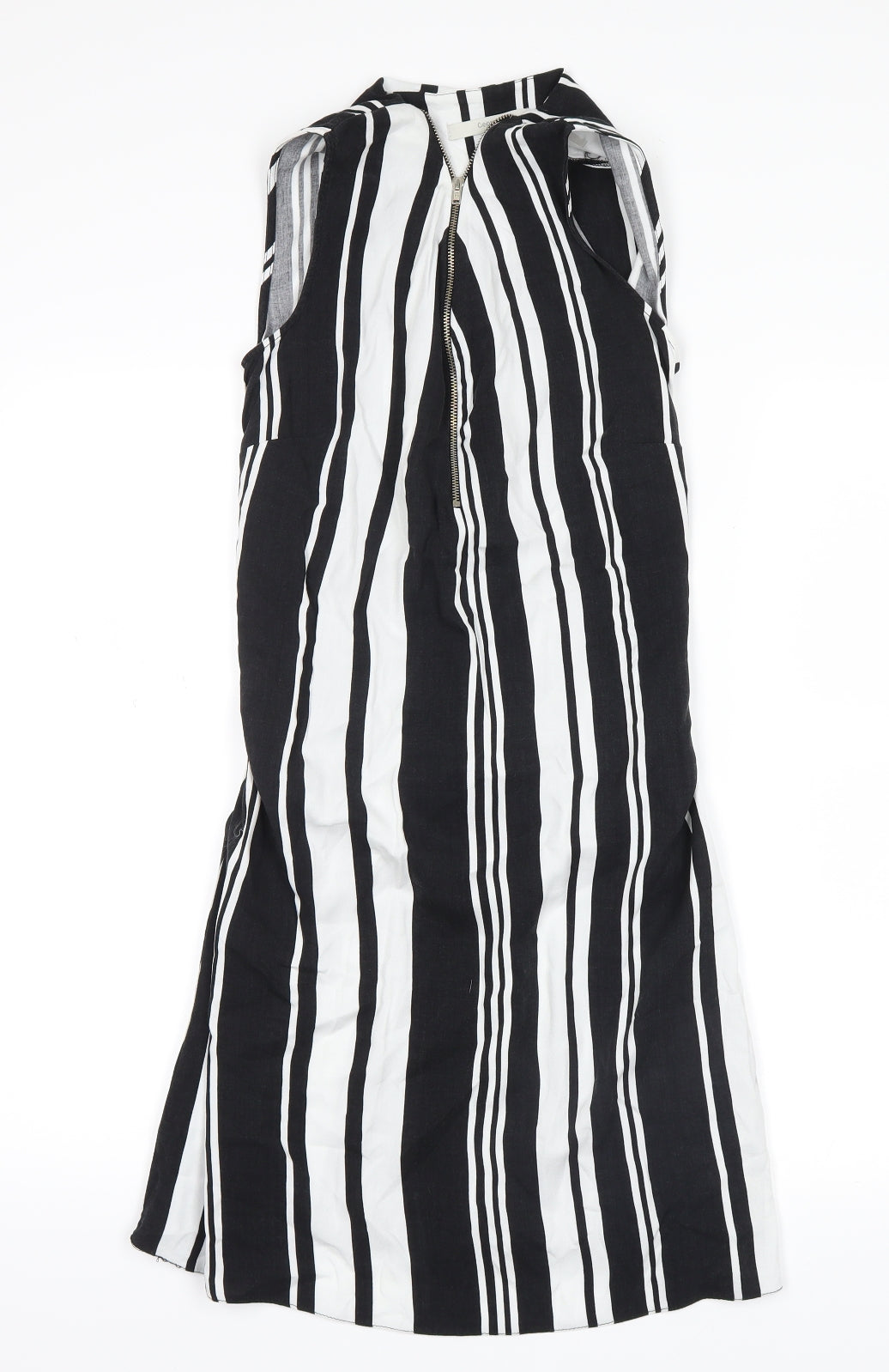 George Womens White Striped  Tank Dress  Size 8