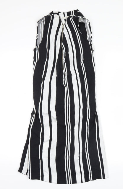 George Womens White Striped  Tank Dress  Size 8