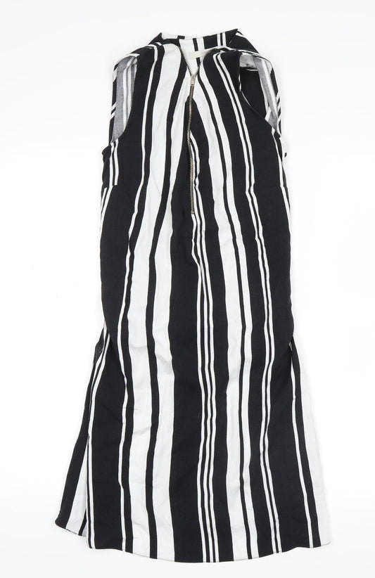 George Womens White Striped  Tank Dress  Size 8