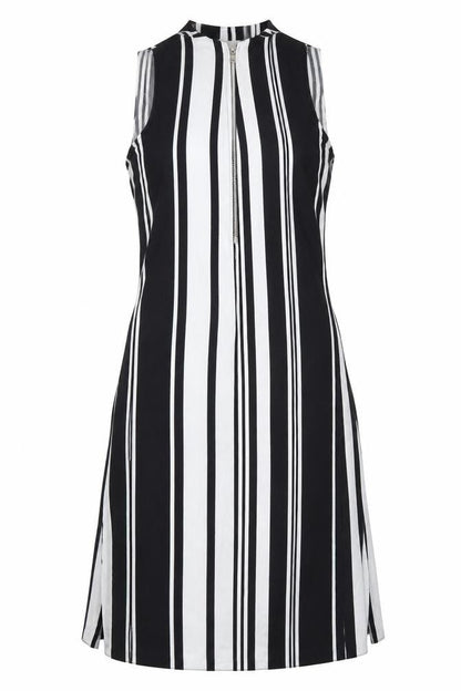 George Womens White Striped  Tank Dress  Size 8