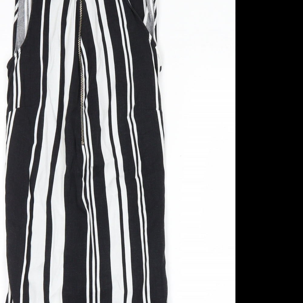 George Womens White Striped  Tank Dress  Size 8