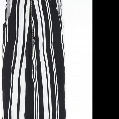 George Womens White Striped  Tank Dress  Size 8
