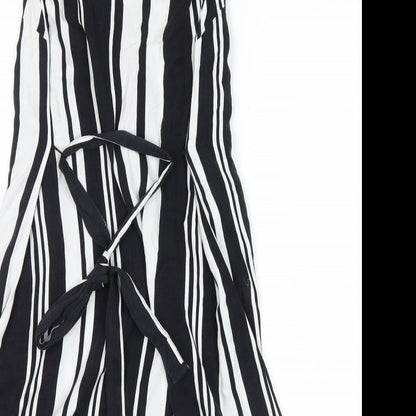 George Womens White Striped  Tank Dress  Size 8