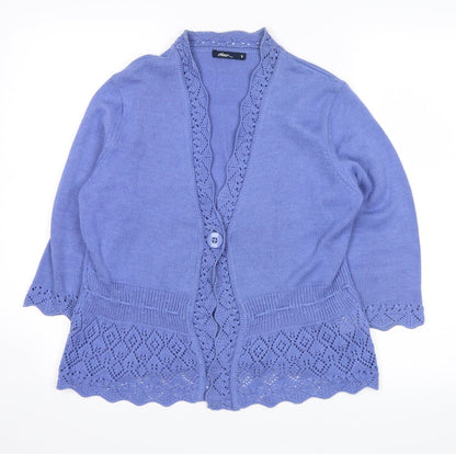 DASH Womens Blue   Cardigan Jumper Size 12