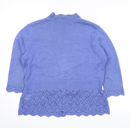DASH Womens Blue   Cardigan Jumper Size 12