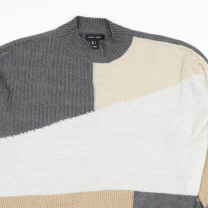 New Look Womens Beige Striped  Pullover Jumper Size L