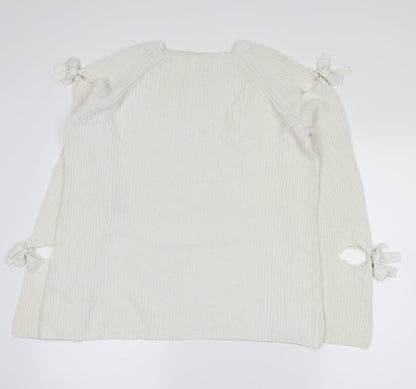 Candy Couture Womens White   Pullover Jumper Size 16