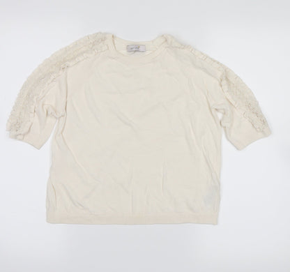 Marks and Spencer Womens White   Pullover Jumper Size 10