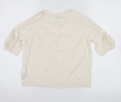 Marks and Spencer Womens White   Pullover Jumper Size 10