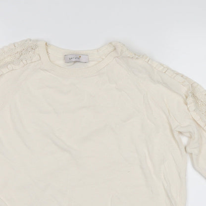 Marks and Spencer Womens White   Pullover Jumper Size 10