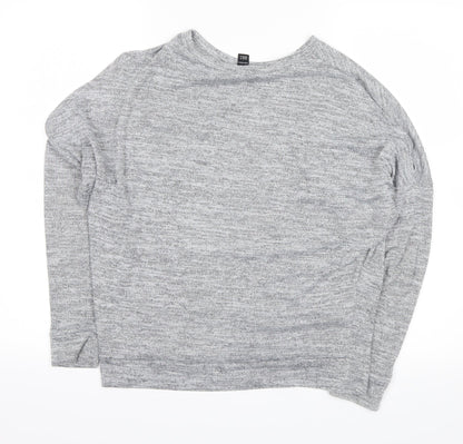 new look  Girls Grey   Pullover Jumper Size 14-15 Years  - holes on shoulder